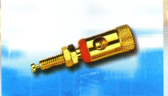 CT4116D Short Shaft Binding post with hole in back for 4mm Banana Plug