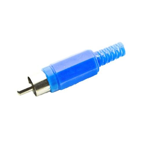 CAP214L/BL: RCA PLUG WITH CABLE PROTECTOR(BLUE)