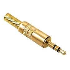 CAP220G: 3.5 STEREO PLUG,GOLD PLATEDWITH METAL SPRING