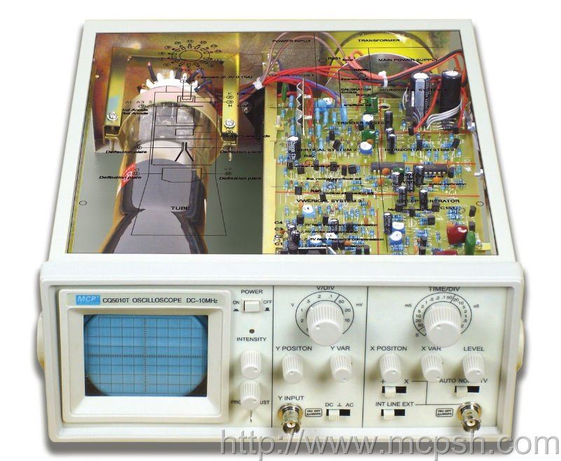 CQ-5010T: STUDENT PRINCIPLE OSCILLOSCOPE, 10MHz.1Ch..INPUT: AC-240V, WITHOUT PROBE.
