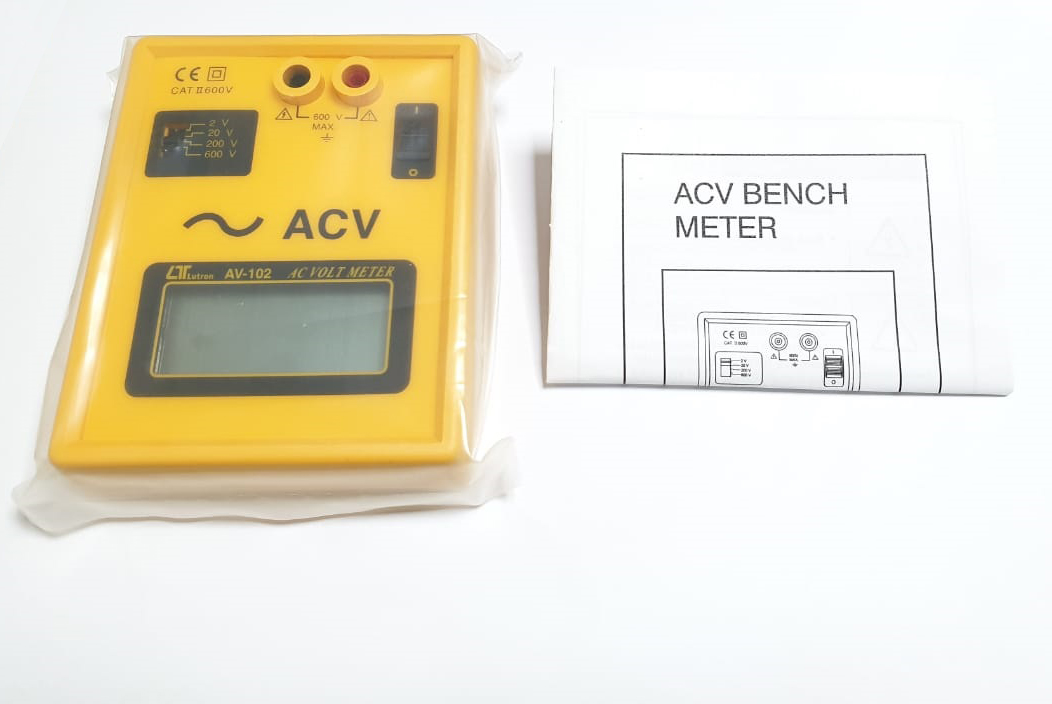 LUTRON AV-102 :   LCD ACV Bench Meter, AC: 2V / 20V / 200V / 600V