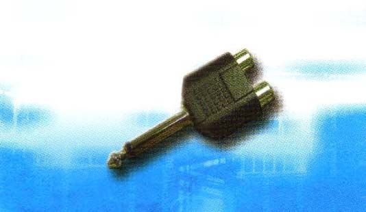 CAD2232: 6.35MM MO PLUG-2XRCA JACKS