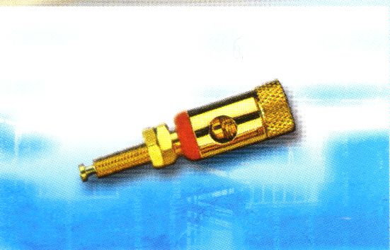 CT4118D Short Shaft 25mm Binding post with hole in back for 4mm Banana Plug