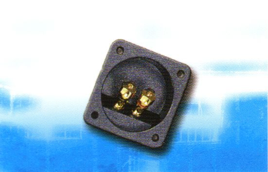 CT4218 Square Base Terminal cups with 2 Gold plated Binding Post