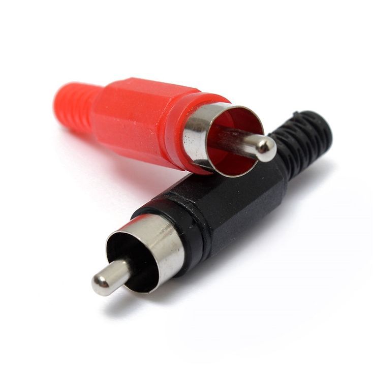 CAP321B: RCA PLUG,W/SHIELD HANDLE,PLASTIC THREAD BLACK