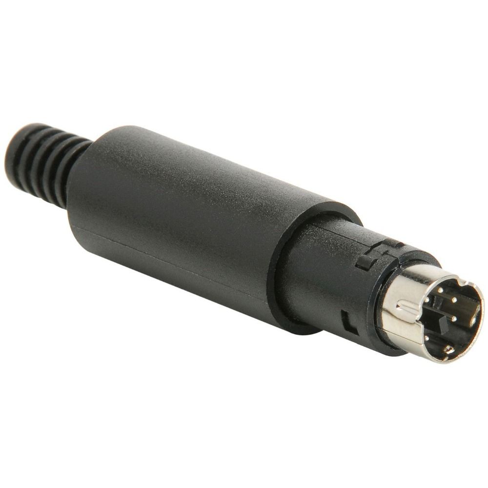 CAP1212B: 4P,MINI DIN PLUG PLASTIC