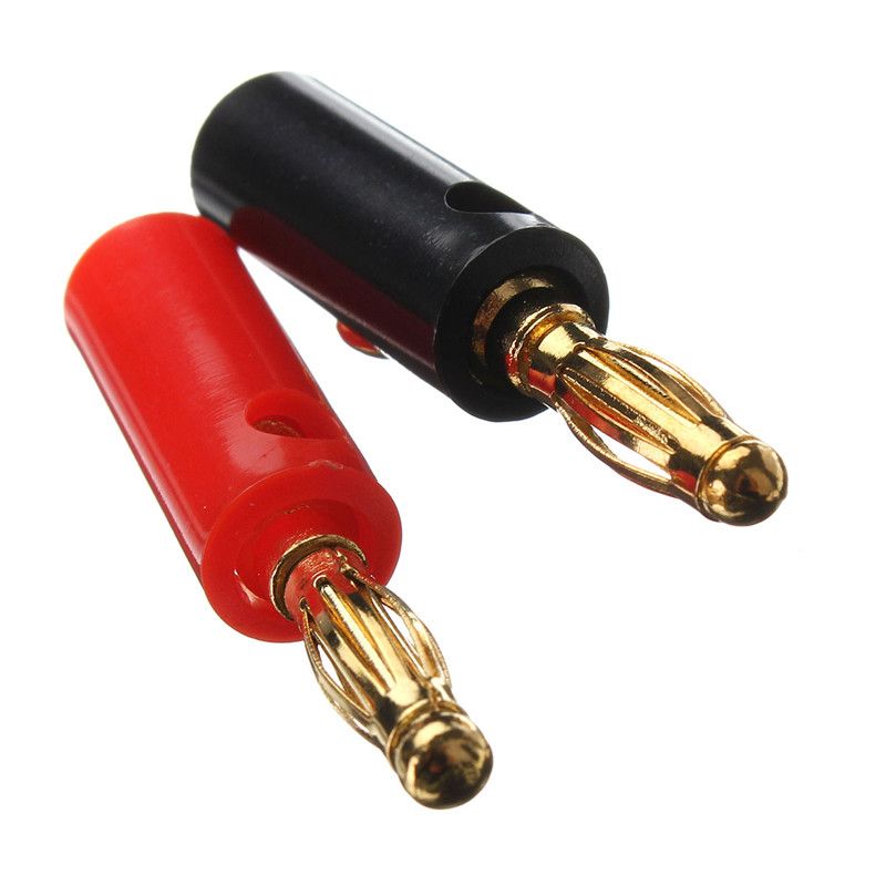 CAP1420B: BANANA PLUG PLASTIC HANDLE4mm,CRIMP TYPE BLACK