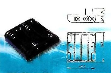 44-3 UM4X4: BATTERY HOLDER UM4X4,FOR 4 "AAA" CELLS