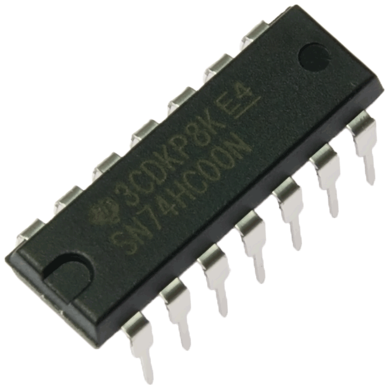 74HC00: 14 PIN QUAD 2 INPUT NAND GATE