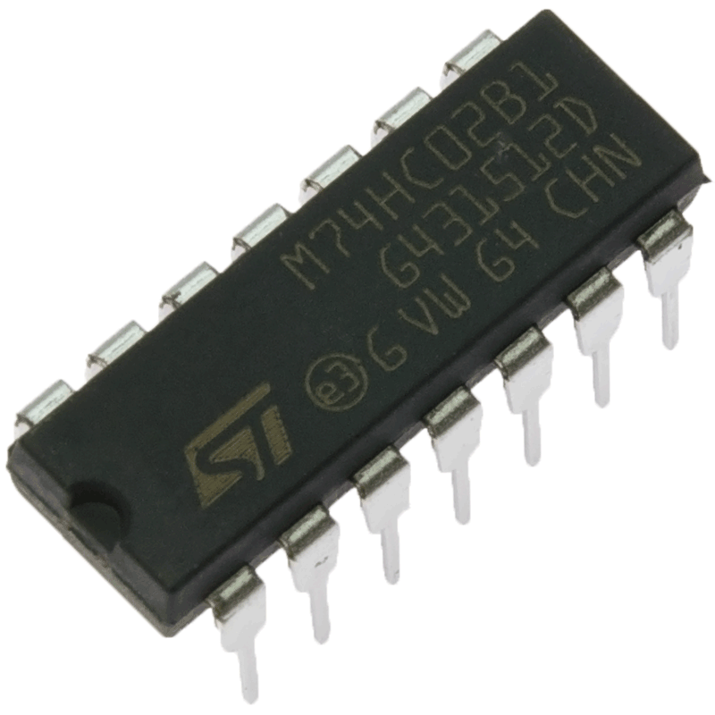 74HC02: 14 PIN QUAD 2 INPUT NOR GATE
