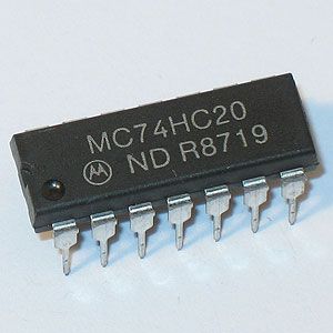 74HC20: 14 PIN DUAL 4 INPUT NAND GATE