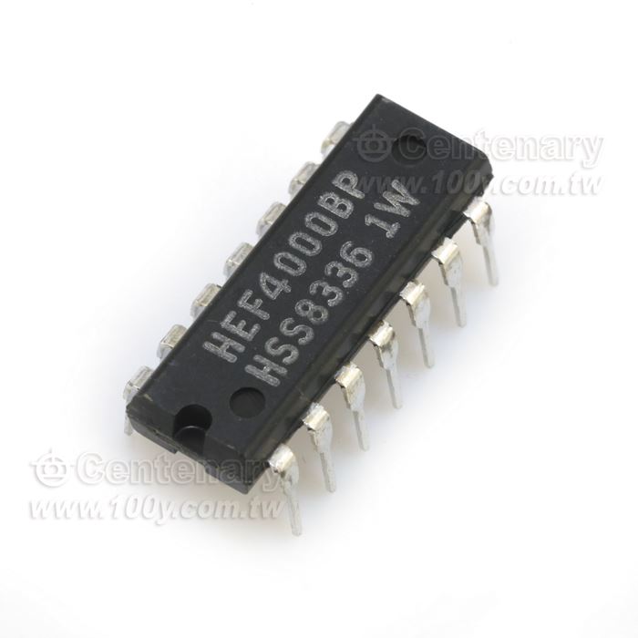 4000:14P. DUAL 3 INPUT NOR GATE PLUS INVERTER