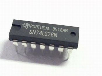 74LS28: 14P Quad 2 input NOR Buffer