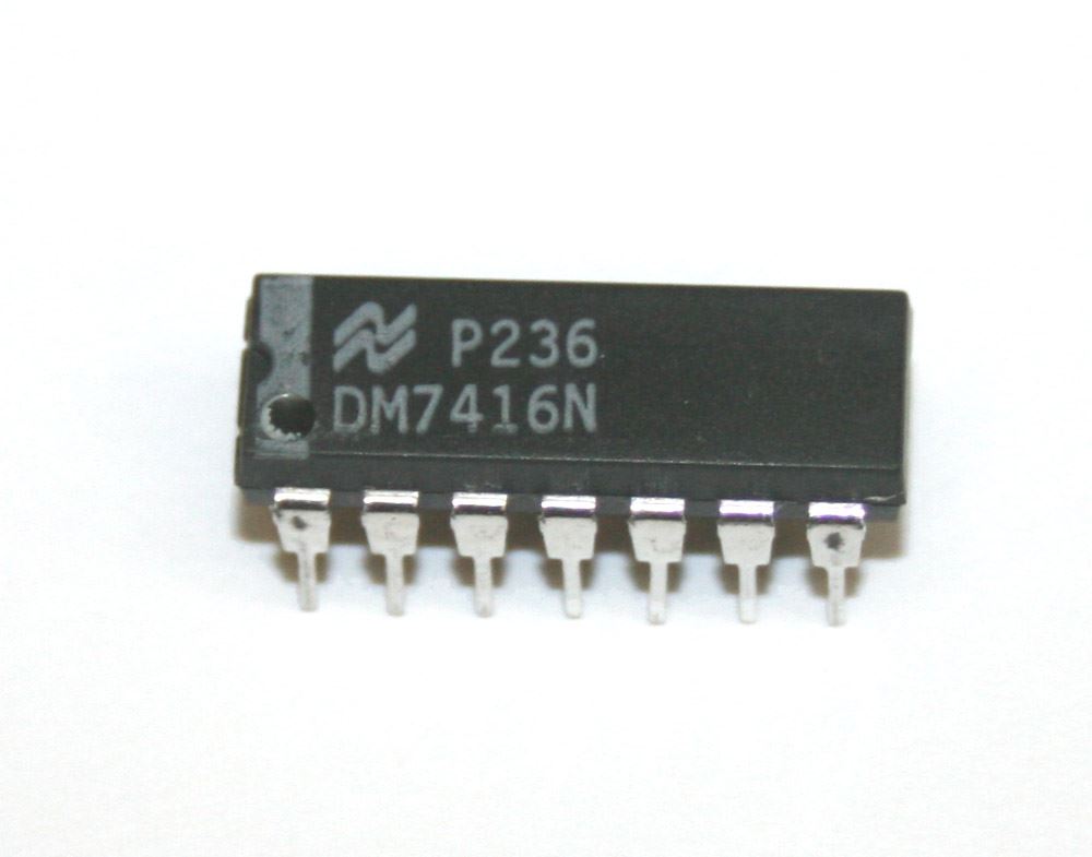 7416: 14P Hex Inv. Buffer/Driver (O.C.Hi-Volt)