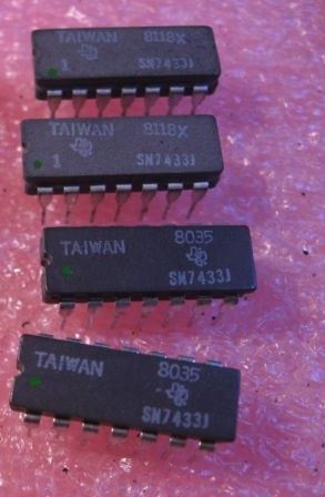 7433: 14P Quad 2 input NOR Buffer (O.C.)