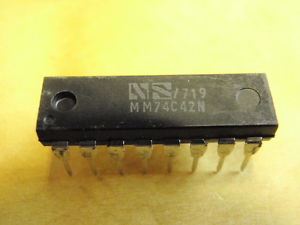 74C42: 16P BCD to Decimal Decoder