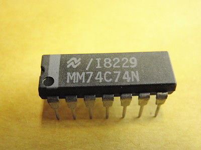 74C74: 14P Dual D Edge Triggered Flip-Flop