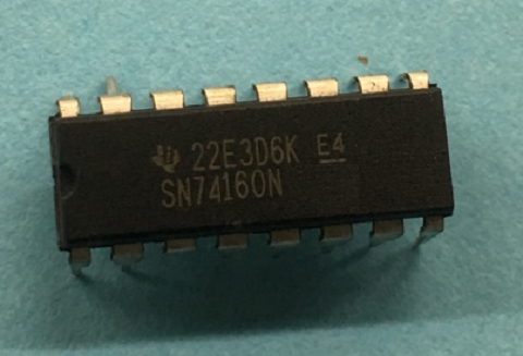74160: 16P 4 Bit Decade Counter W/Direct Clear