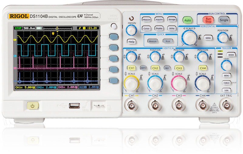 DS-1104B: Lx1 Class C Complaint Digital Storage Oscilloscope 4 Analog Channels and 5.7