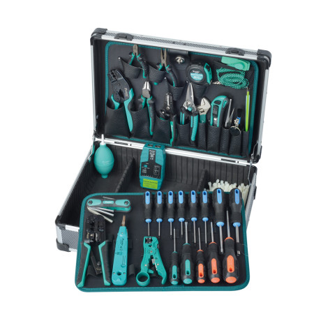 PK-1938M1 Professional Telecom & Networking Tool Kit With MT-7063